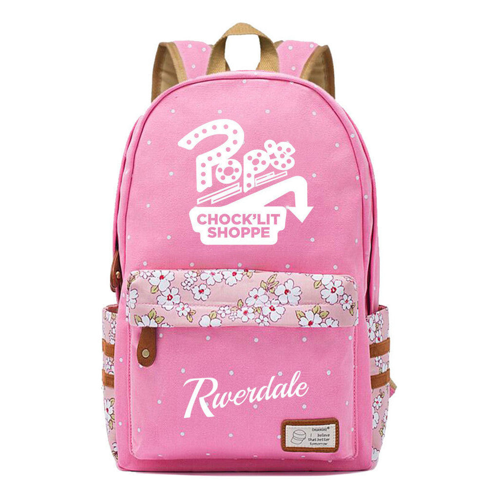 Valley Town Printed Youth School Bag Fashion Casual Backpack