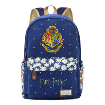 School Of Witchcraft And Wizardry Student Backpack With Floral Canvas Backpack