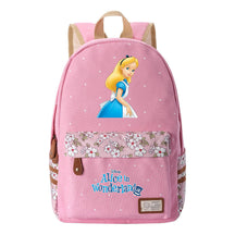 Anime Cartoon Cheshire Cat Print Youth Student Backpack With Floral Casual Backpack