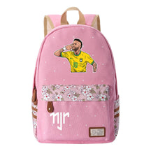 Football Star Neymar Printed Youth School Backpack For Primary And Secondary School Students, Fashionable And Casual Backpack