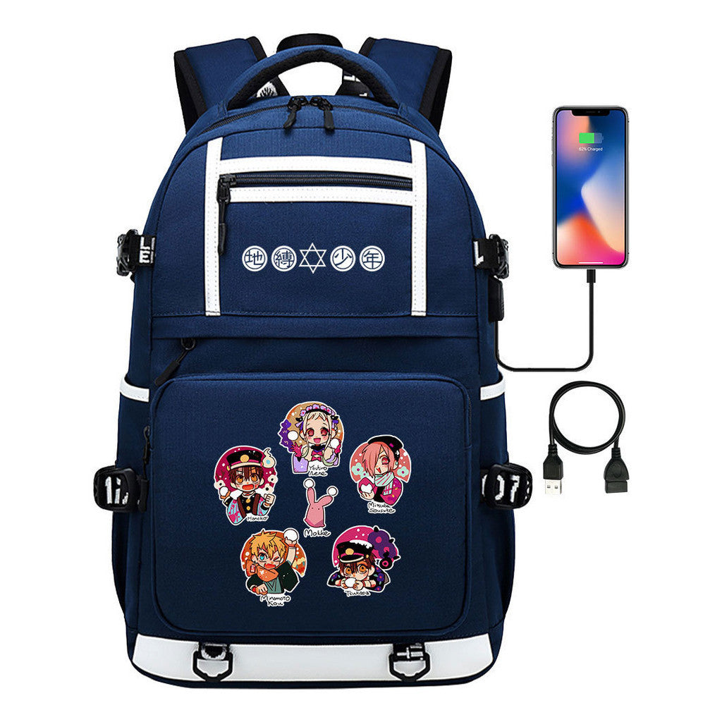 Usb Youth Student School Bag Men's And Women's Backpack Leisure Travel Backpack