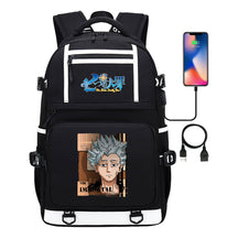 Seven Major Crimes In Comics, Printed Usb Youth Student Backpack, Men's And Women's Leisure Travel Backpack