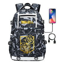 Golden Attack Giant Print Usb Youth Student Backpack Men's And Women's Backpack Leisure Travel Backpack