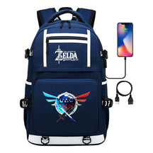Legend Of Zelda Printed Usb Youth School Bag Backpack Leisure Travel Bag