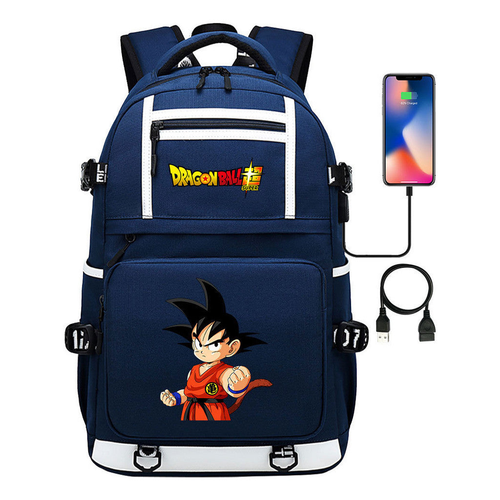 Seven Dragon Ball Usb Youth Student School Bag Men's And Women's Backpack Leisure Travel Bag