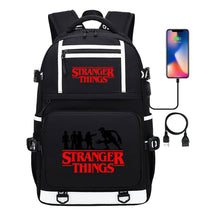 Strange Story Printed Usb Youth Student Backpack For Men And Women's Leisure Travel Backpack
