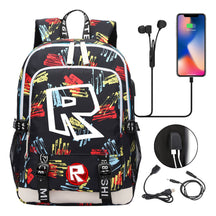 Printed Youth Student Backpack Usb Casual Backpack