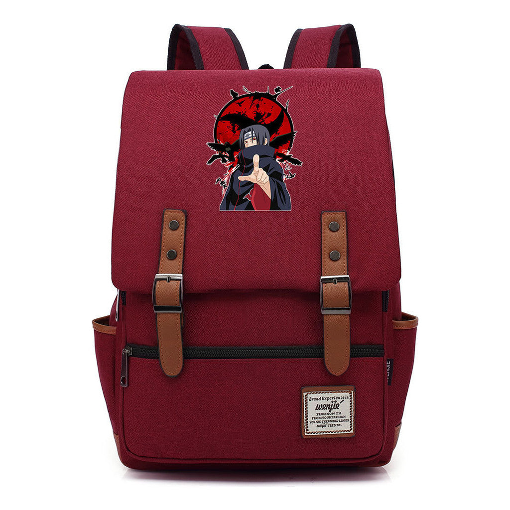 Naruto Printed Student Backpack For Men And Women, Casual Belt Buckle, Classic Backpack