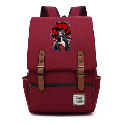 Naruto Printed Student Backpack For Men And Women, Casual Belt Buckle, Classic Backpack