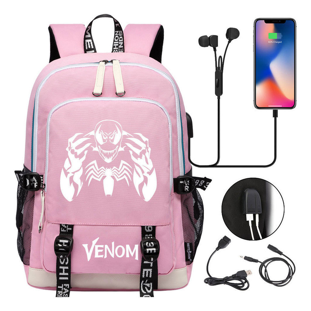 Youth Student Backpack Usb Men's And Women's Leisure Backpack