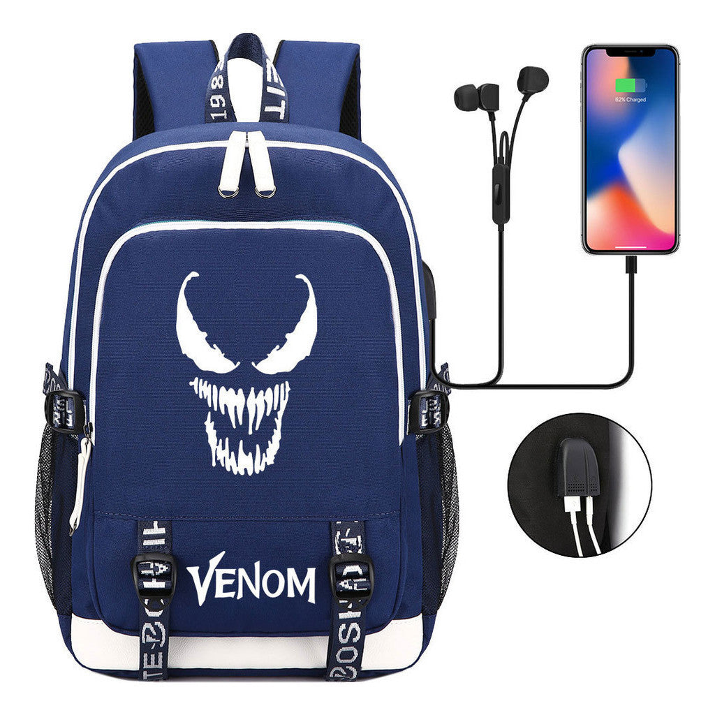 Youth Student Backpack Usb Men's And Women's Leisure Backpack