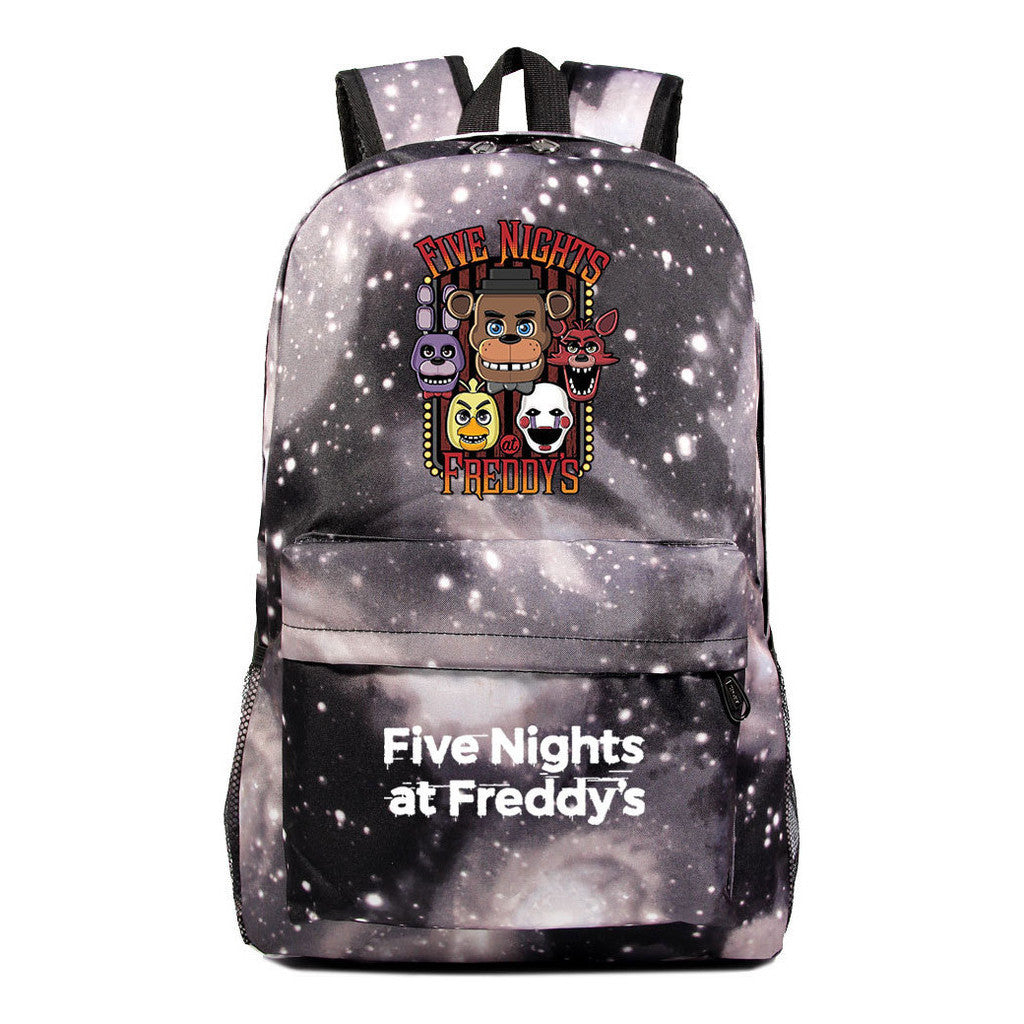 Fashionable Teddy Bear Game, Fashionable Starry Sky Student Backpack, Casual Backpack