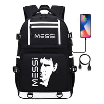 Sports Football Star Printed Usb Youth Student Backpack, Men's And Women's Backpack, Leisure Travel Bag