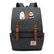 Cartoon Cute Three Bears Printed Youth School Bag For Men And Women Leisure Belt Buckle Classic Backpack