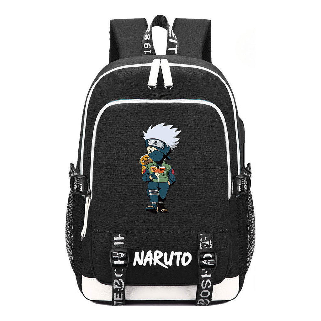 Naruto Student Backpack Usb Men's And Women's Casual Backpack