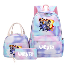 Naruto Student Girl Backpack Lunch Bag Three Piece Set Backpack Set