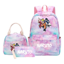 Naruto Student Girl Backpack Lunch Bag Three Piece Set Backpack