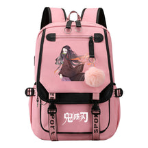 Cartoon Fashion Usb Youth Student Backpack Men's And Women's Leisure Ribbon Flip Backpack