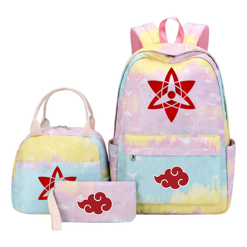 Naruto Student Girl Backpack Lunch Bag Three Piece Set Backpack Set