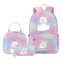 Naruto Teenage Student Girls School Bag Lunch Bag Three Piece Set Backpack Set