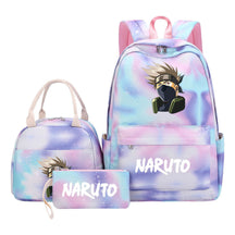 Naruto Teenage Student Girls School Bag Lunch Bag Three Piece Set Backpack Set