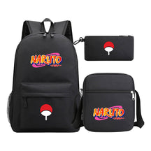 Anime Naruto Starry Sky Youth School Bag Three Piece Set For Men And Women Backpack Set
