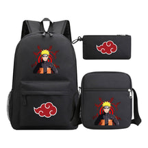 Anime Naruto Starry Sky Youth School Bag Three Piece Set For Boys And Girls Backpack Set