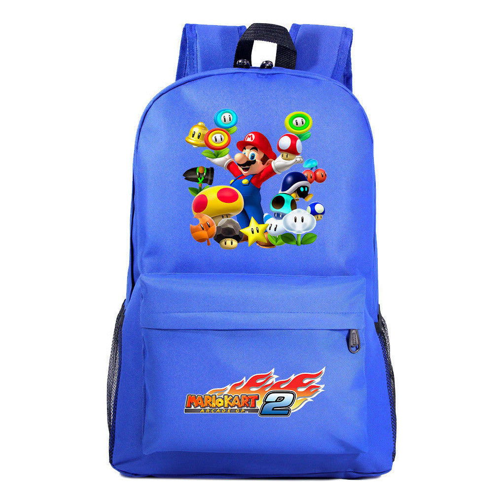 Super Mario Starry Sky Youth Student Backpack For Men And Women's Leisure Travel Backpack
