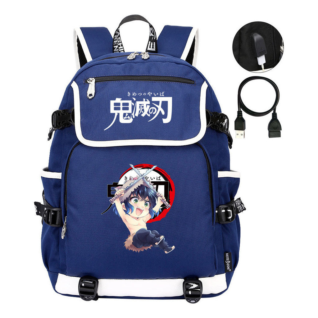 Anime Cartoon Usb Youth Student Backpack For Men And Women Leisure Backpack