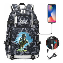 Legend Of Zelda Usb Earphones, Youth Backpacks, Men's And Women's Leisure Travel Backpacks