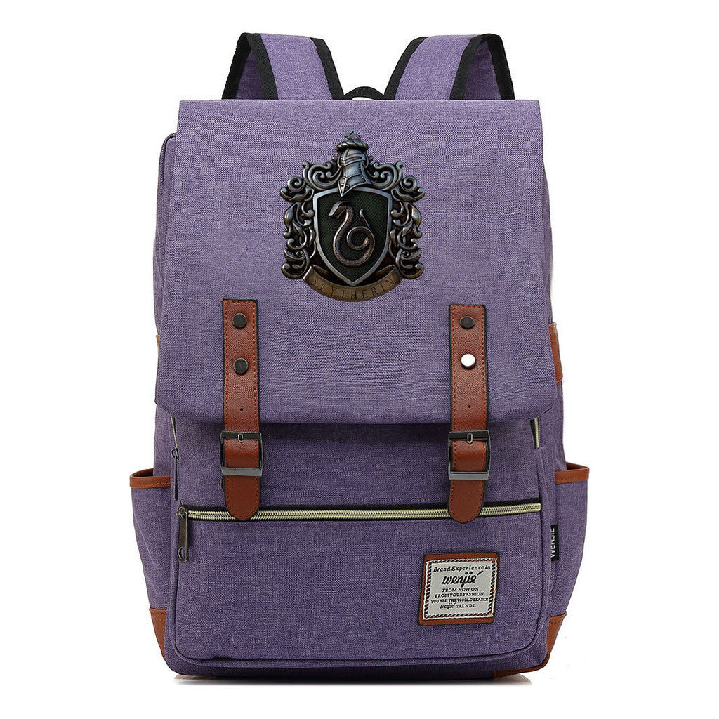 School Of Witchcraft And Wizardry Printed Youth Backpack Men And Women, Casual Belt Buckle, Classic Backpack