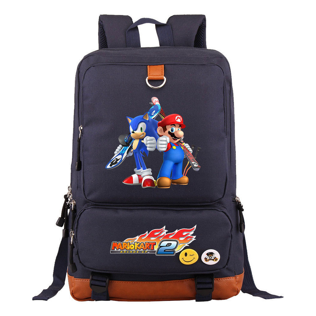 Super Mario Print Youth Student Backpack, Travel Bag, Men's And Women's Backpack