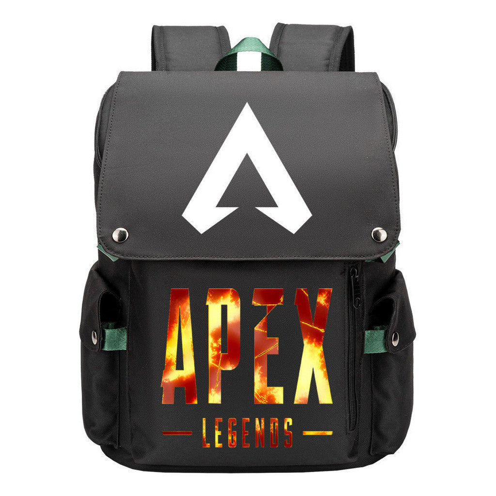 Apex Hero Print Usb Charging Head Youth School Bag Casual Backpack