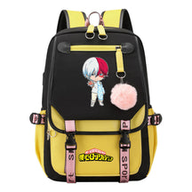 Comics My Heroes Academy Usb Youth Student Backpack Men's And Women's Leisure Ribbon Flip Backpack