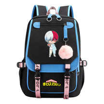 Comics My Heroes Academy Usb Youth Student Backpack Men's And Women's Leisure Ribbon Flip Backpack