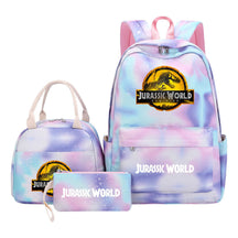 Jurassic Park Dinosaur Student School Bag Lunch Bag Three Piece Set Backpack Set