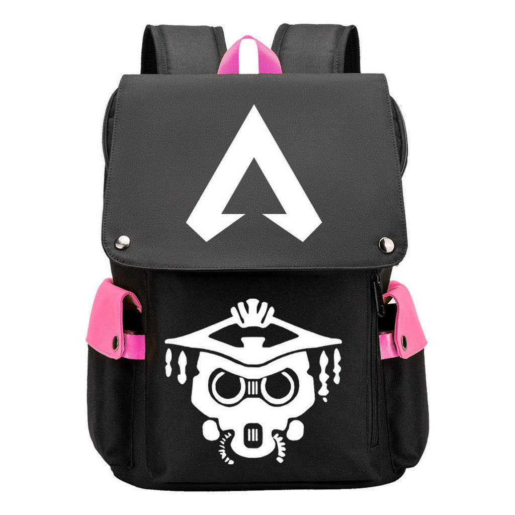Apex Hero Print Usb Charging Cap Head Style Student School Bag Casual Backpack