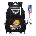 Legend Of Zelda Printed Usb Youth Student Backpack Men's And Women's Backpack Leisure Travel Bag