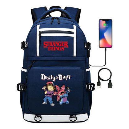 Printed Usb Youth Student Backpack For Men And Women's Leisure Travel Backpack