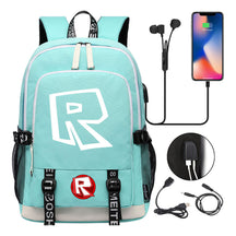 Printed Youth Student Backpack Usb Casual Backpack