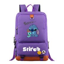 Anime Star Baby Stitch Printed Youth Student School Bag Travel Bag Backpack Travel Backpack