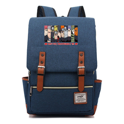 Naruto Printed Student Backpack Casual Belt Buckle Classic Backpack