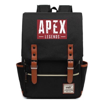 Printed Teenage Student Backpack For Men And Women With Casual Belt Buckle Classic Backpack