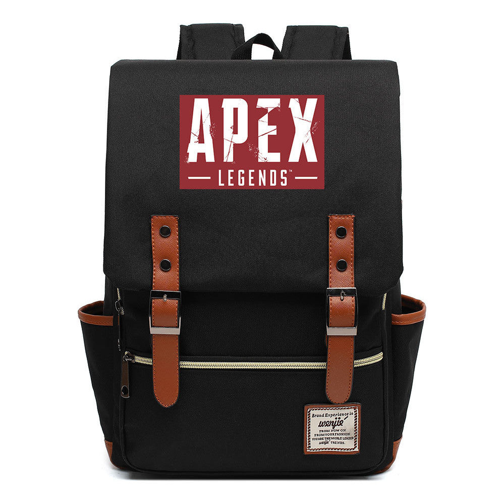 Printed Teenage Student Backpack For Men And Women With Casual Belt Buckle Classic Backpack
