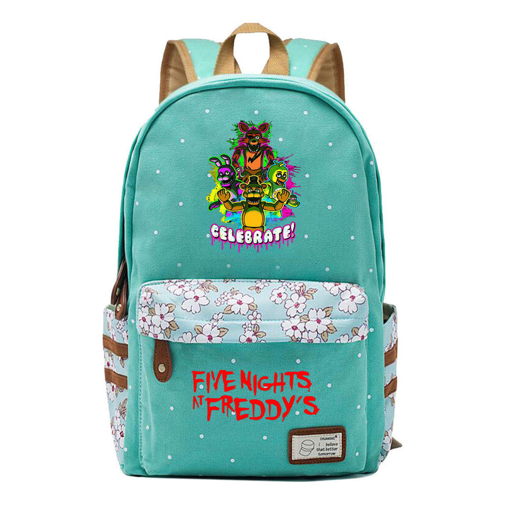 Toy Bear Game Fashion Printed Teenage Girls Student School Bag Men's And Women's Casual Canvas Backpack