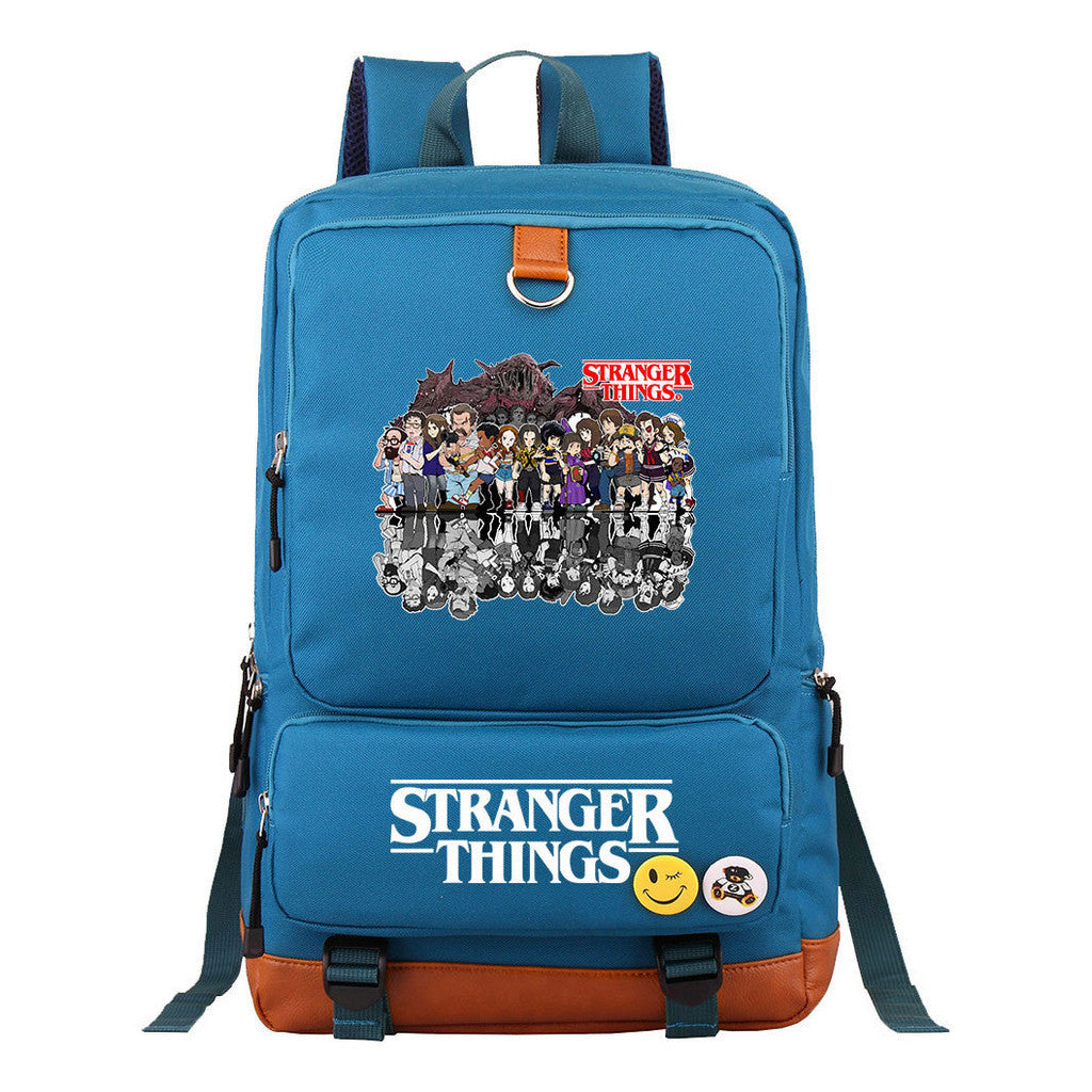 Strange Story Printed Youth Student School Bag Large Capacity Travel Bag Men's And Women's Backpack