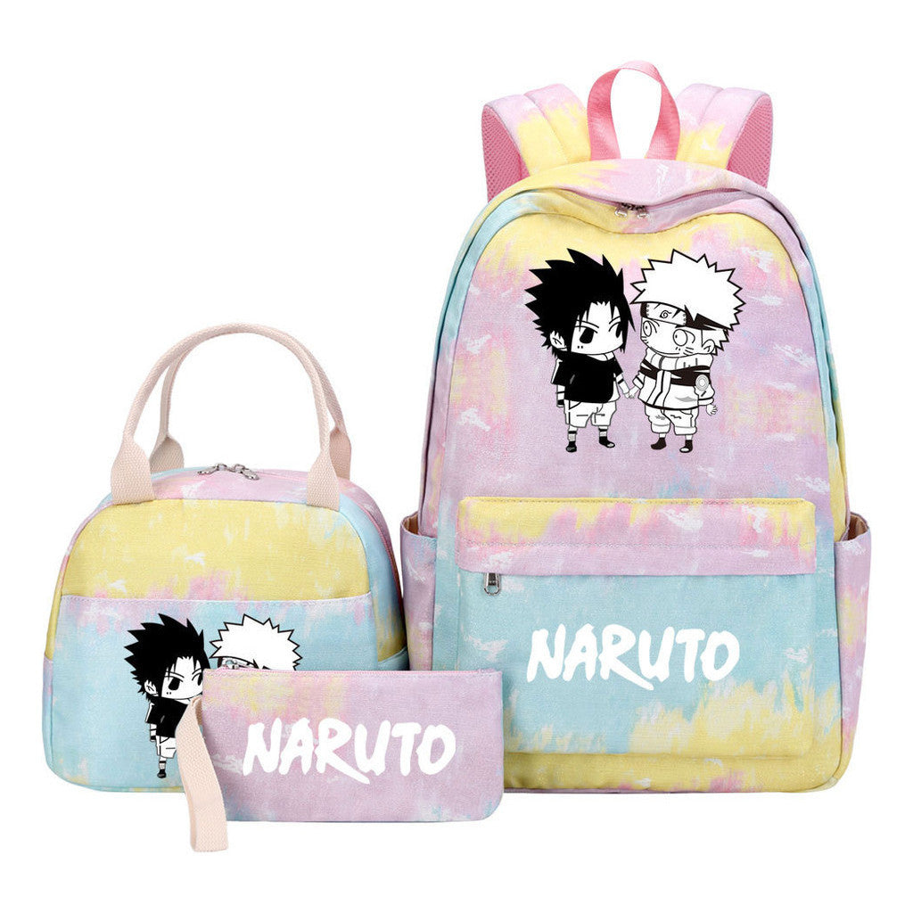Naruto Teenage Girls School Bag Lunch Bag Three Piece Backpack Set
