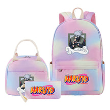 Naruto Teenage Student Girls School Bag Lunch Bag Three Piece Set Backpack Set