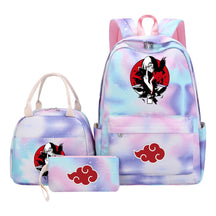 Naruto Teenage Student Girls School Bag Lunch Bag Three Piece Set Backpack Set