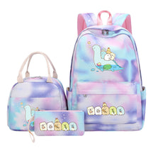 Game Corner Biology Student Girls School Bag Lunch Bag Three Piece Set Backpack Set